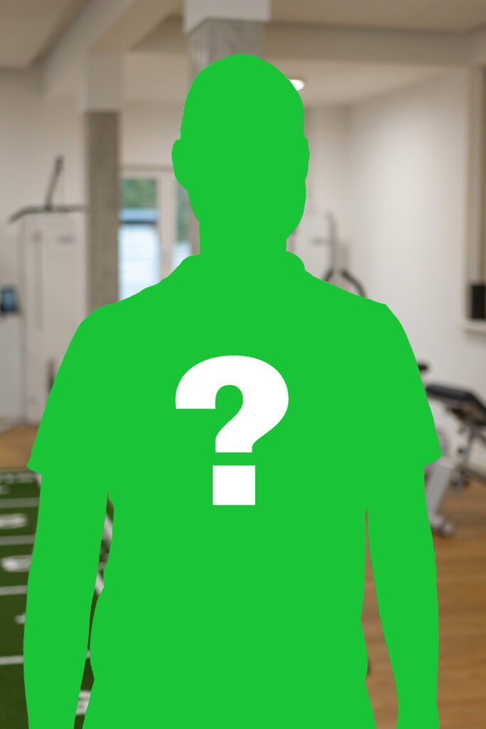 eine Silhouette eines Mannes in einem Fitnessstudio